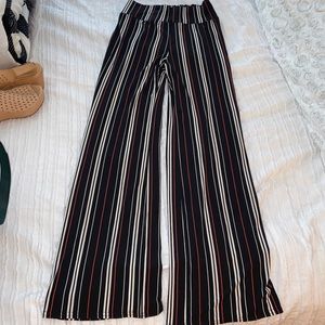 Express Striped Flare Pants